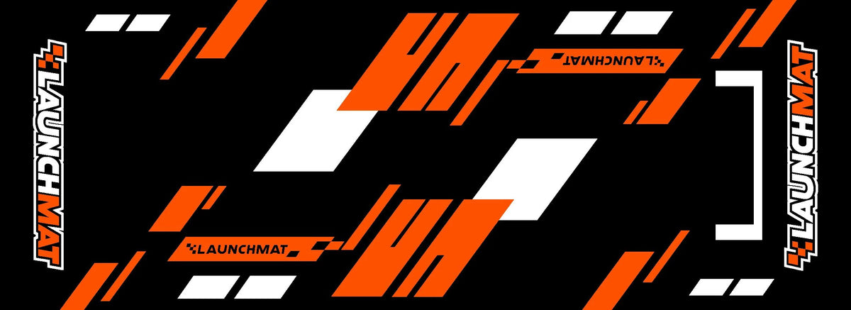 Launchmat Carpeted Motorcycle Mats (Block Design)