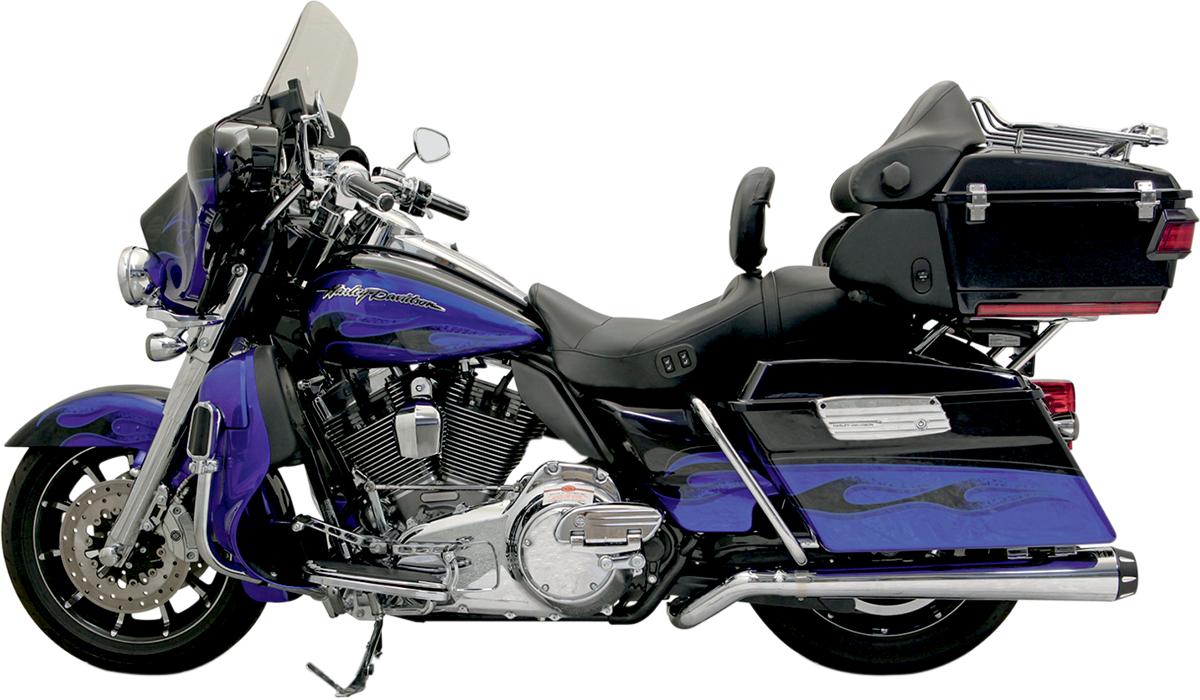 Bassani Xhaust Pseudo Left-Side Megaphone Muffler - Chrome - '09-'16 FL