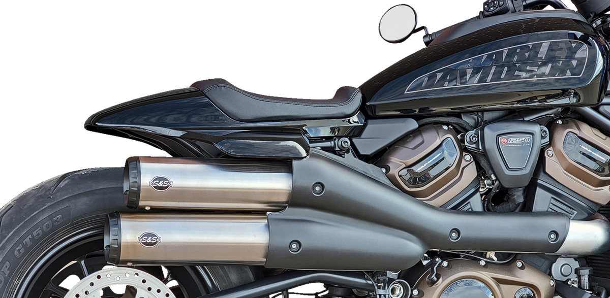 S&S Cycle 4" Grand National Slip-On Mufflers - Stainless Steel - Sportster S