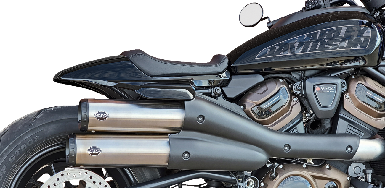 S&S Cycle 4" Grand National Slip-On Mufflers - Stainless Steel - Sportster S
