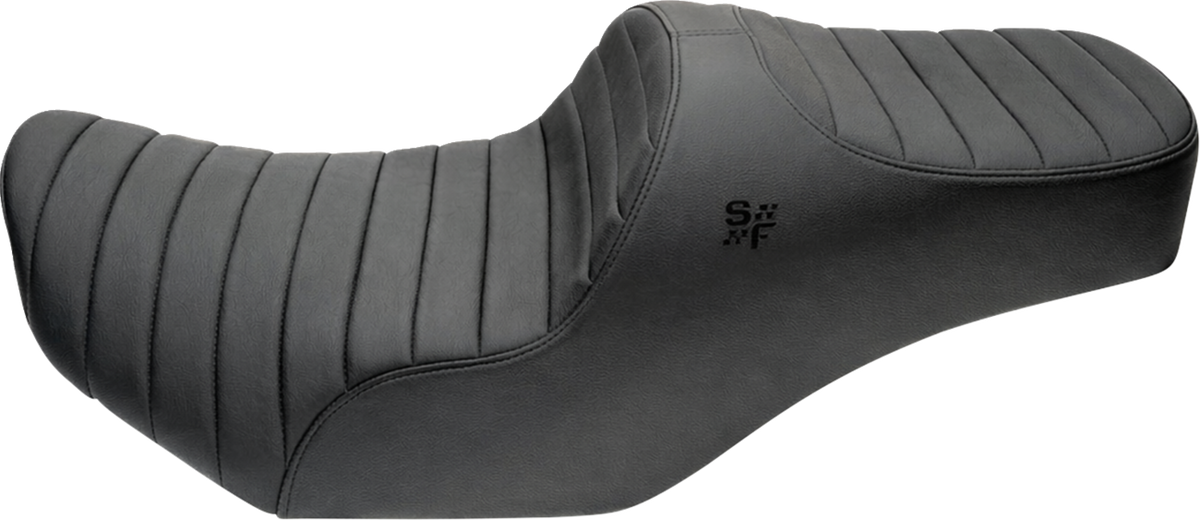Slyfox Chariot Seat - Black Classic Stitch - Black Logo - FLH/FLT '23.5-'26