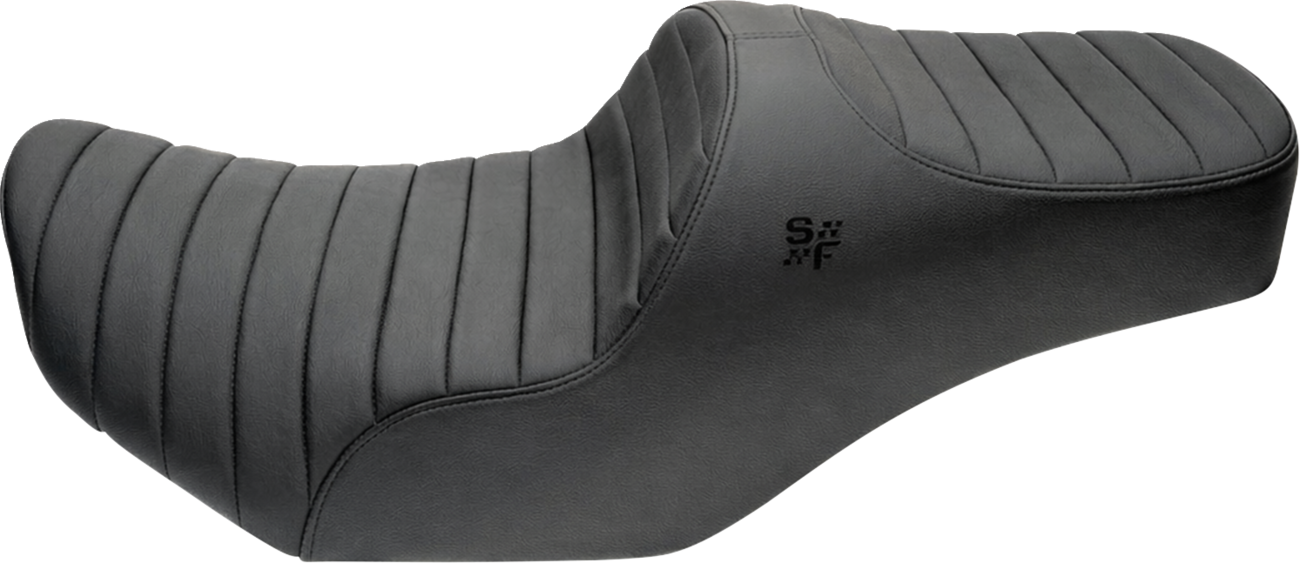 Slyfox Chariot Seat - Black Classic Stitch - Black Logo - FLH/FLT '23.5-'26