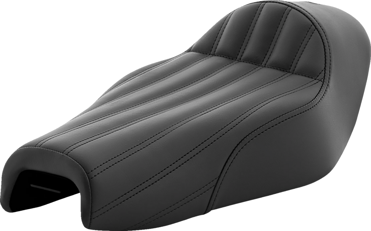 Saddlemen Knuckle Solo Seat - Ribbed - Black - XL '04-'20