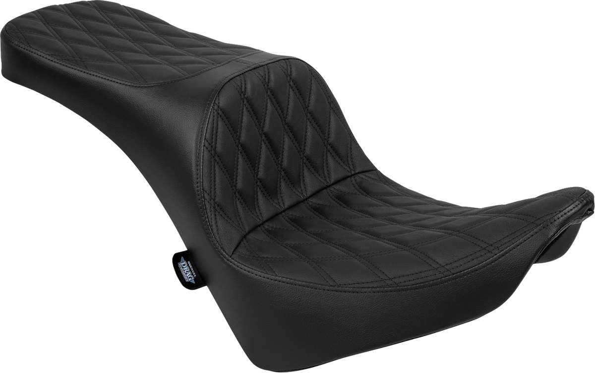 Drag Specialties Seats Freedom Seat - Vinyl - Double Diamond Black Stitch - FL/FX '18-'25