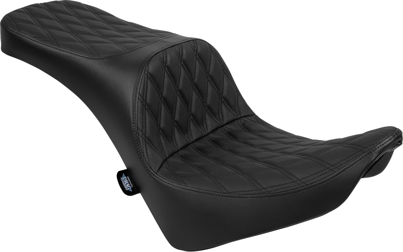 Drag Specialties Seats Freedom Seat - Vinyl - Double Diamond Black Stitch - FL/FX '18-'25