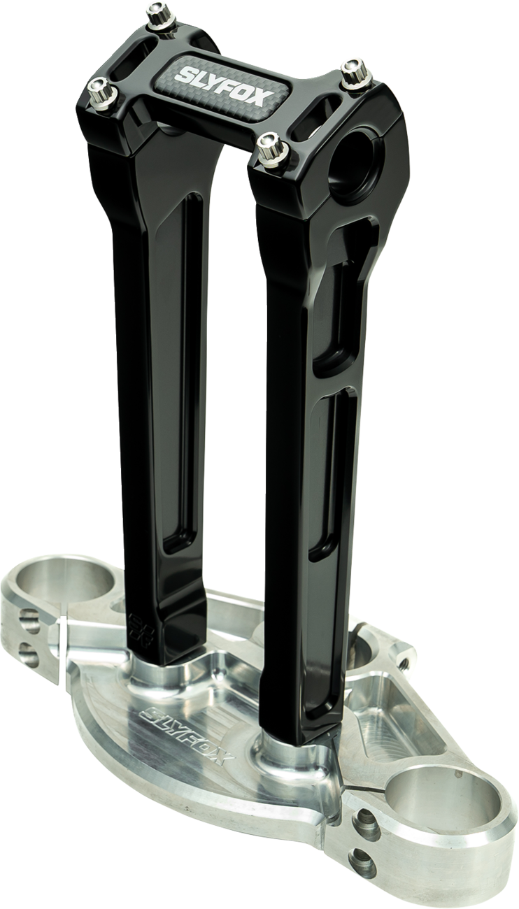 Slyfox Handlebar Riser Kit - Straight - 1-1/8" Clamping - 10" Rise - Black