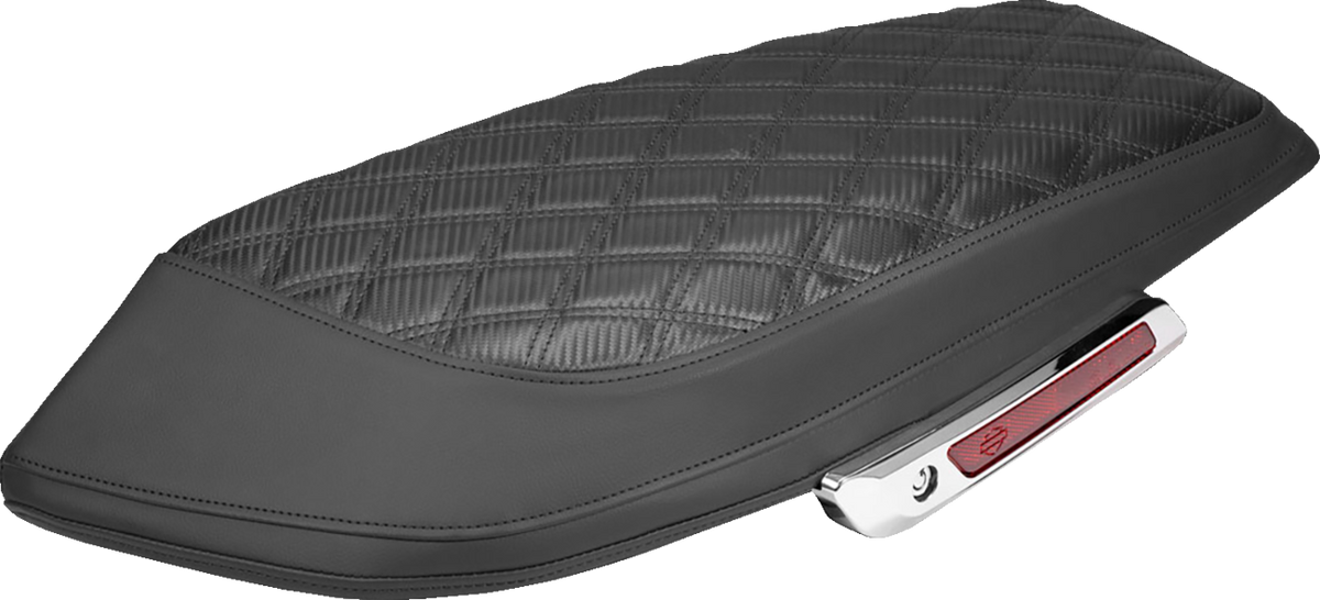 Saddlemen Saddlebag Lid Covers - Lattice - Carbon Fiber - Black Stitch - FLH/FLT '23-'26