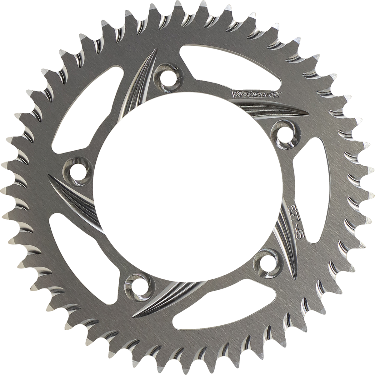 Vortex Rear Sprocket - Aluminum - 45 Tooth - Silver - Suzuki/Triumph