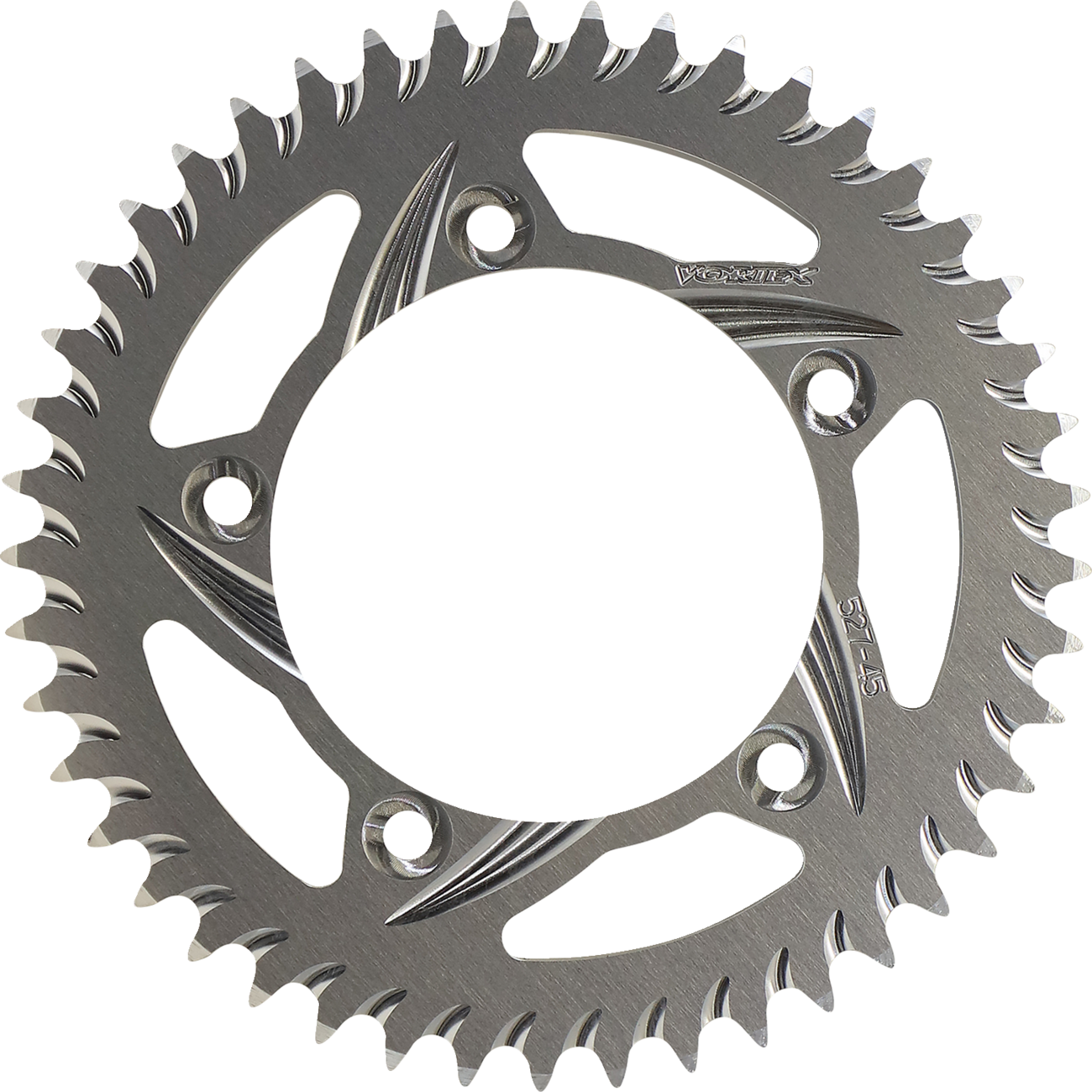 Vortex Rear Sprocket - Aluminum - 45 Tooth - Silver - Suzuki/Triumph
