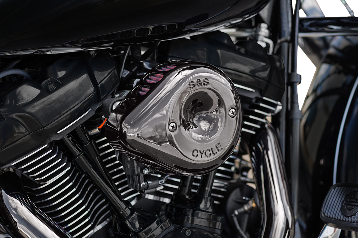 S&S Cycle Stealth Mini Teardrop Air Cleaner - M8 - Lava Chrome