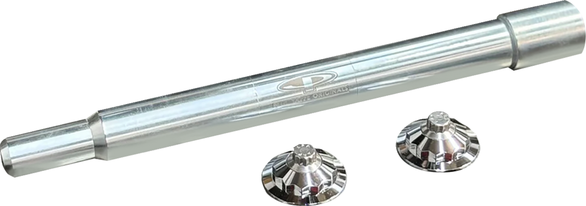 Paul Yaffe Bagger Nation Y-Axle With 12 Point Style Axle Cover Kit - Custom - Front - Chrome - 25 MM