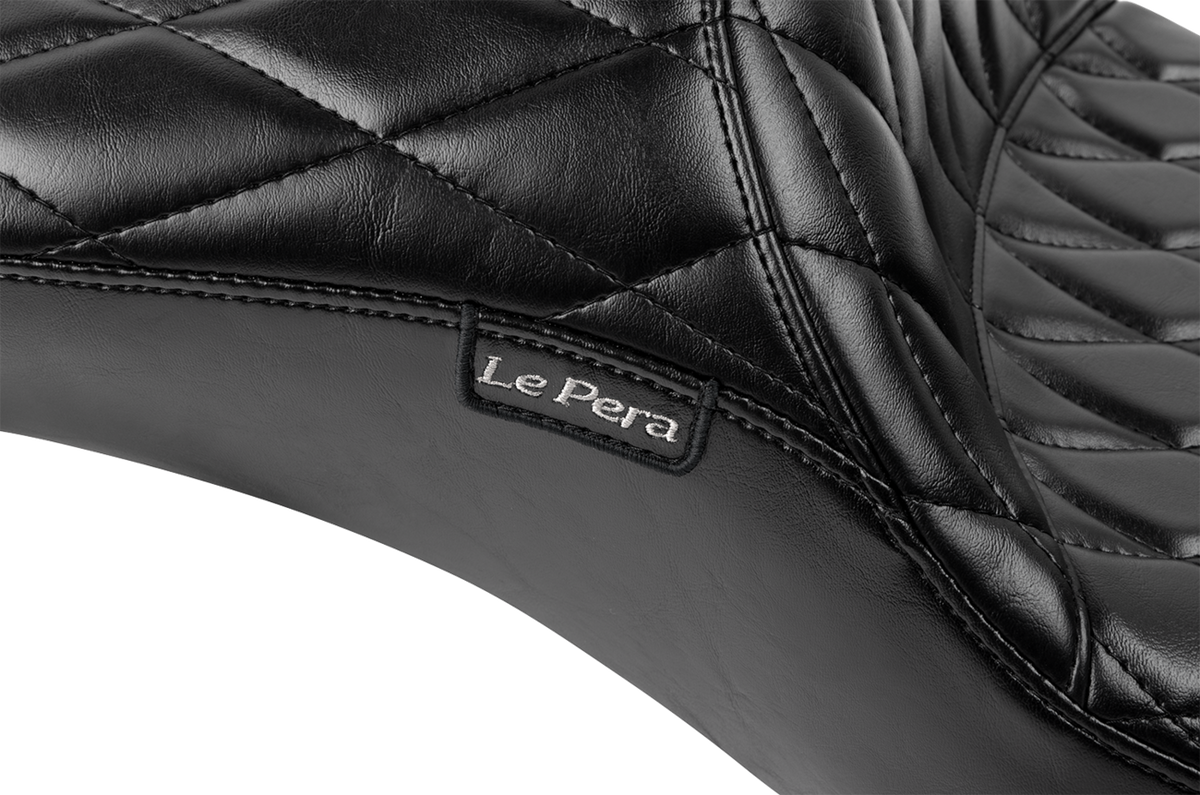 Le Pera Maverick Daddy Long Legs Seat - Without Backrest - Diamond Stitched - FLH/FLT '23-'25