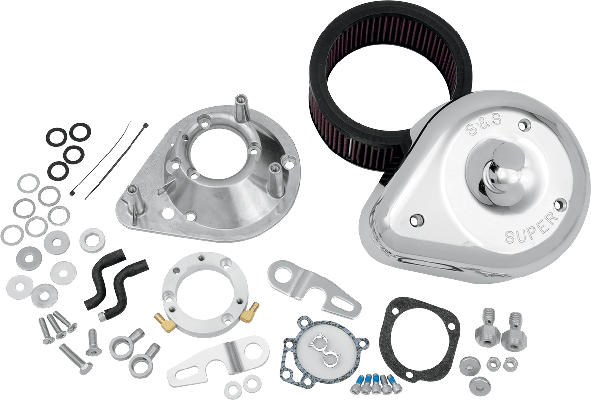 S&S Cycle Teardrop Air Cleaner Kit - Chrome
