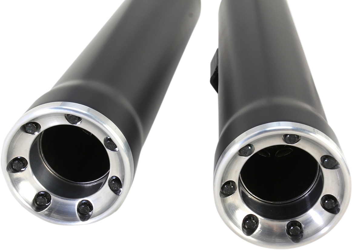 Cobra Slip-On Mufflers With Race Pro Tips - 3" - Black - '07-'17 FLSTF/FXSTD