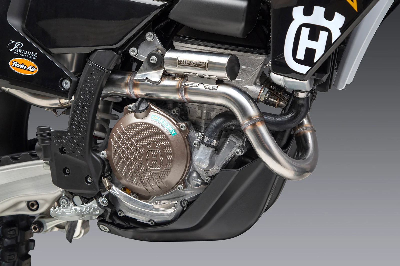 Yoshimura KTM 250/350sx-F / Husqvarna FC250/350 22-26 RS-12 Stainless Full Exhaust, W/ Aluminum Muffler