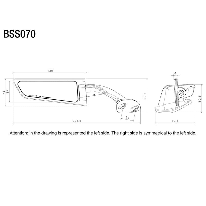 Rizoma Stealth Aero Wing Mirrors for Aprilia RSV4 1100 Factory 2020-2024