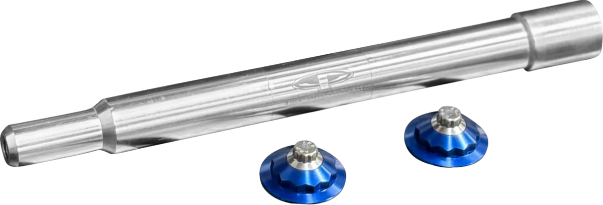 Paul Yaffe Bagger Nation Y-Axle With 12 Point Style Axle Cover Kit - Custom - Front - Blue - 1"