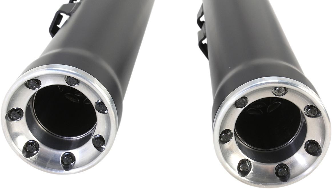 Cobra Slip-On Mufflers With Race Pro Tips - 3" - Black - '07-'17 FLSTN/FLSTSB/FLSS/FLSTFBS