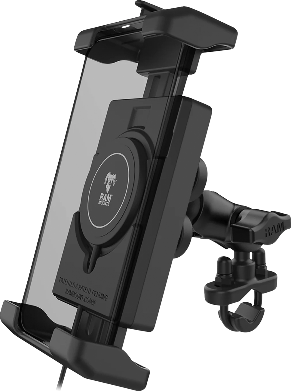 RAM Mounts Quick-Grip™ Pro Phone Handlebar Mount With Qi2 15W Wireless Charger