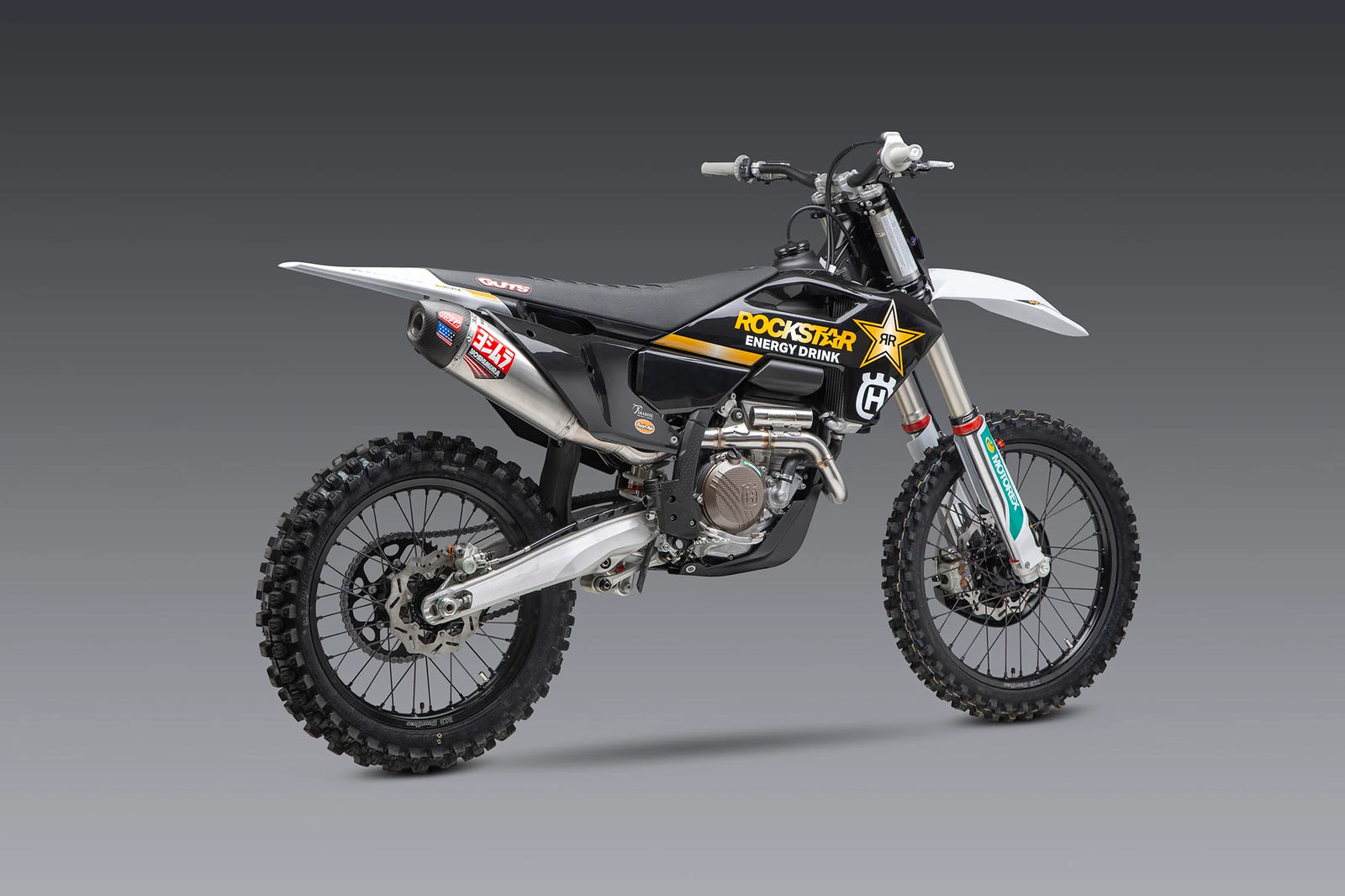 Yoshimura KTM 250/350sx-F / Husqvarna FC250/350 22-26 RS-12 Stainless Full Exhaust, W/ Aluminum Muffler