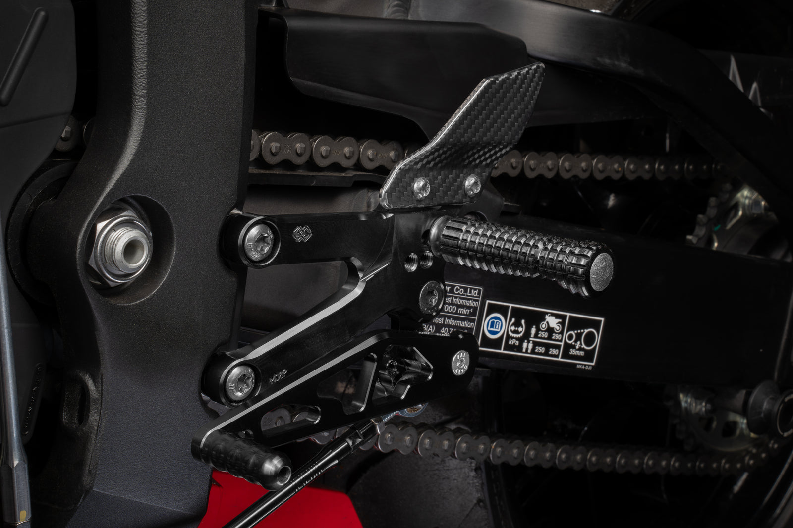 Gilles Tooling Footrest System FXR Black