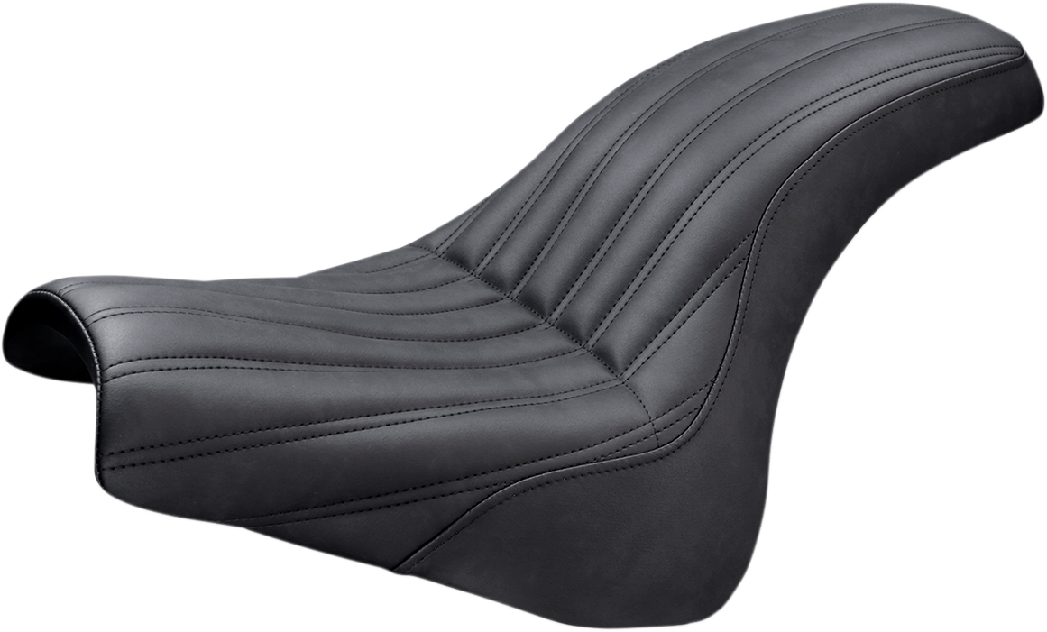 Saddlemen Knuckle 2-Up Seat - Ribbed - Black