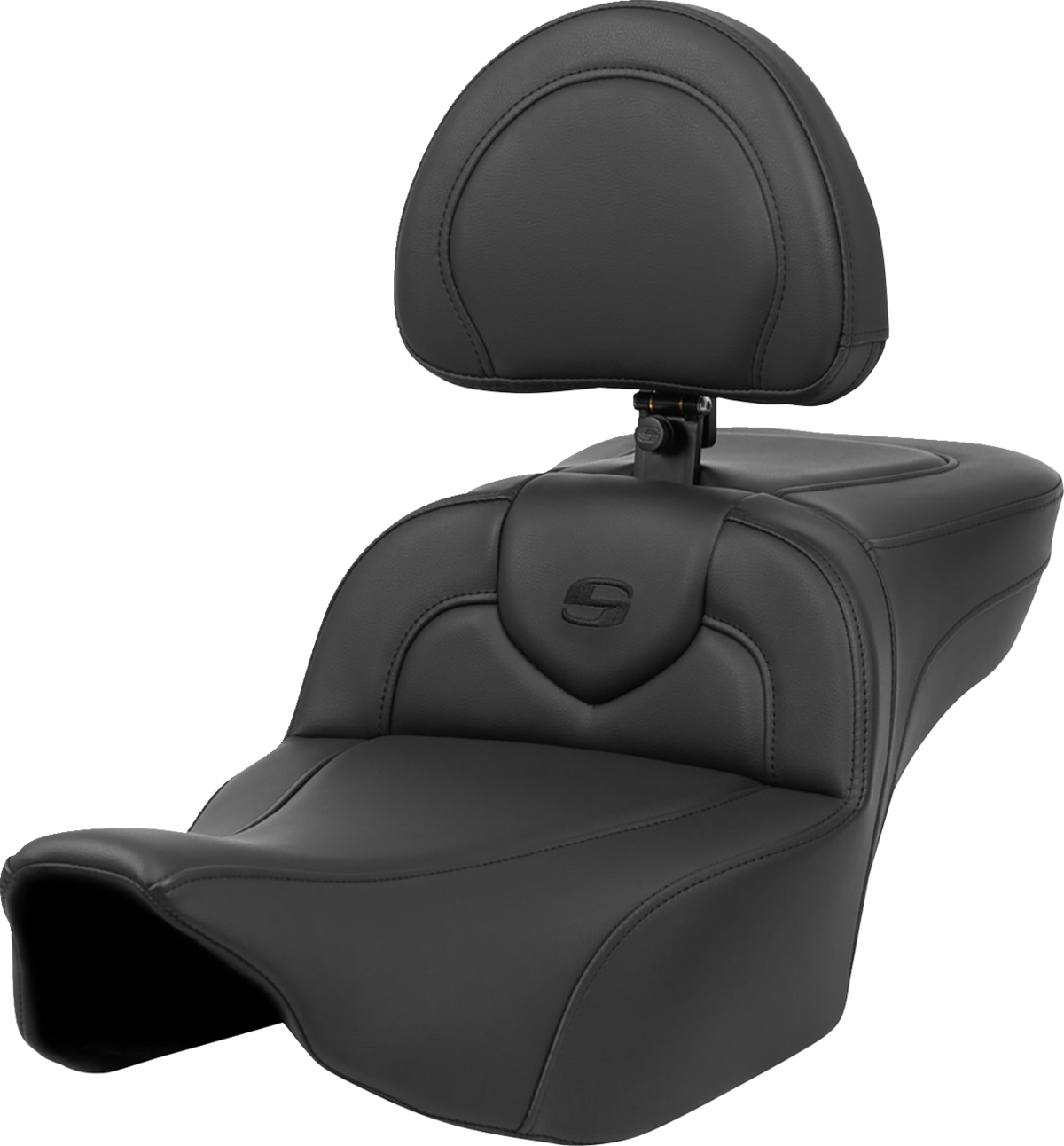 Saddlemen Roadsofa™ Extended Reach Seat - Black Stitch - With Backrest - FL '23-'24