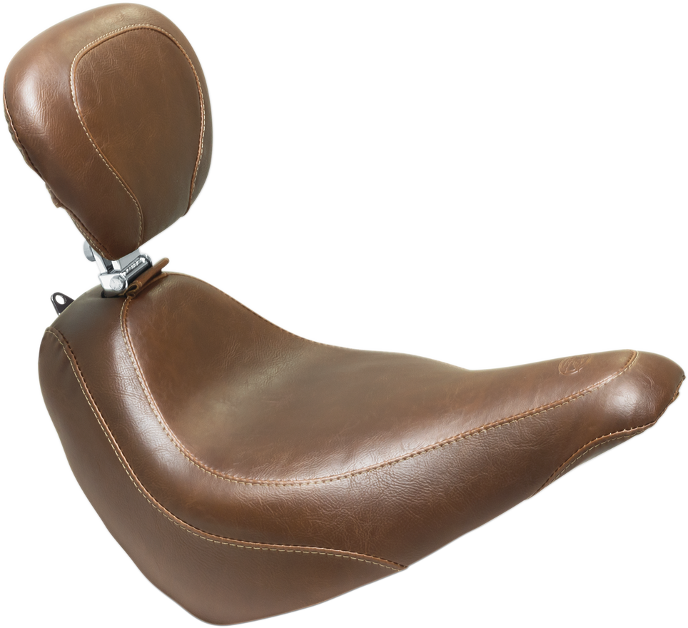 Mustang Wide Tripper™ Seat - With Driver's Backrest - Brown