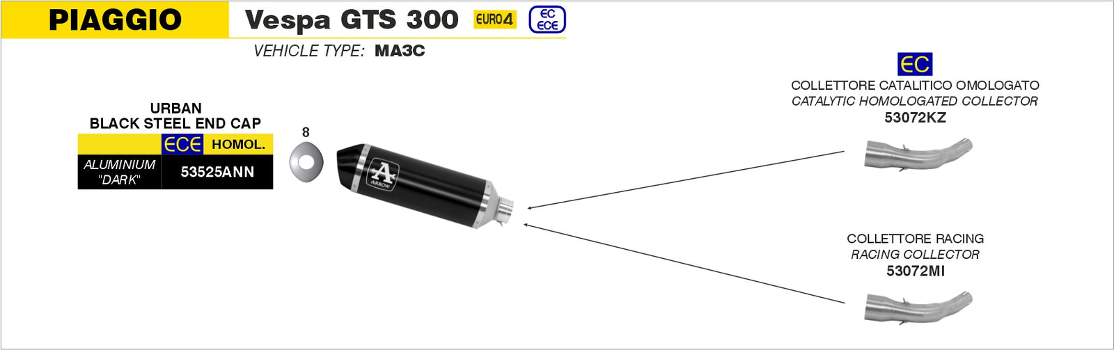 53525ANN Urban Aluminium Dark Slip On With Dark End Cap