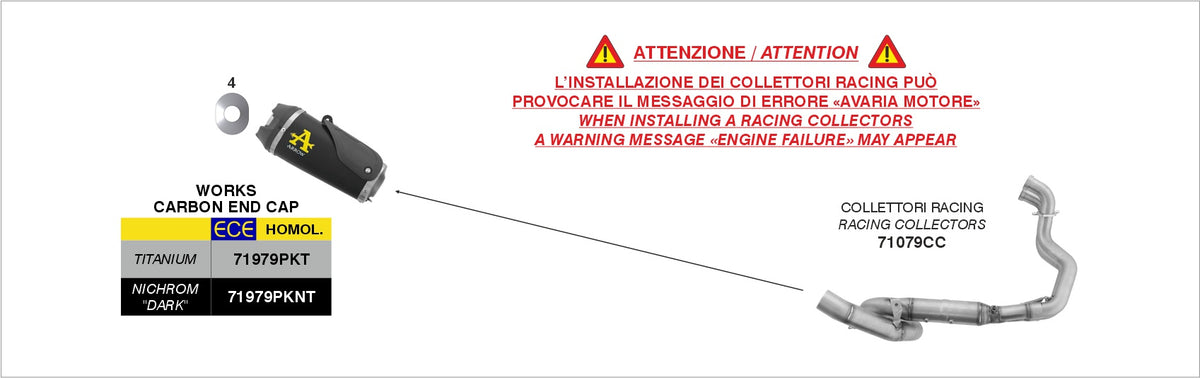 Arrow 71979PKN Works Nichrom Dark Full System With Carbon End Cap