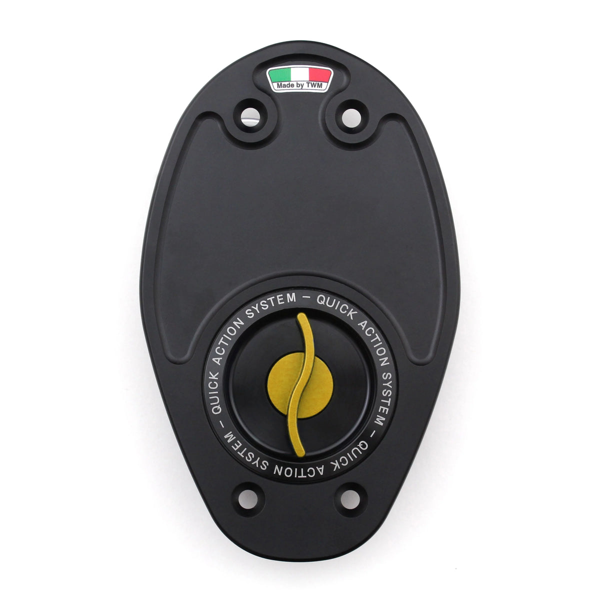 TWM CNC Aluminum Gas Cap / Fuel Cap with Gold Center Cap for Ducati Motorcycles