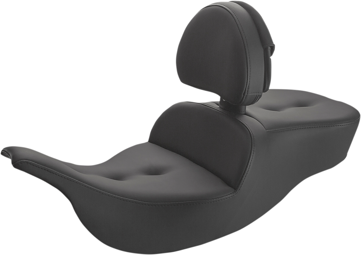 Saddlemen Roadsofa™ Pillow Top Seat - With Backrest - Black