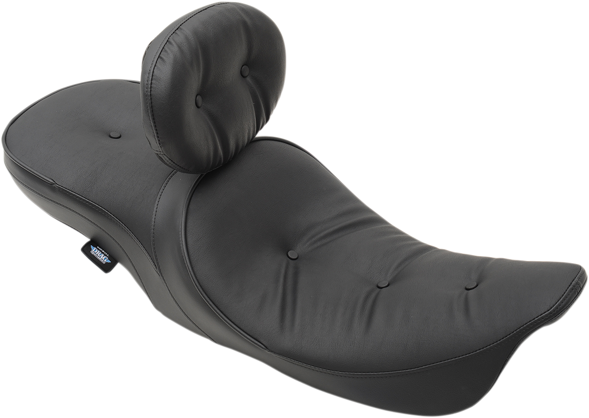 Drag Specialties Seats Low Touring Seat - Vinyl - Pillow - With Backrest Receiver - FL '99-'07