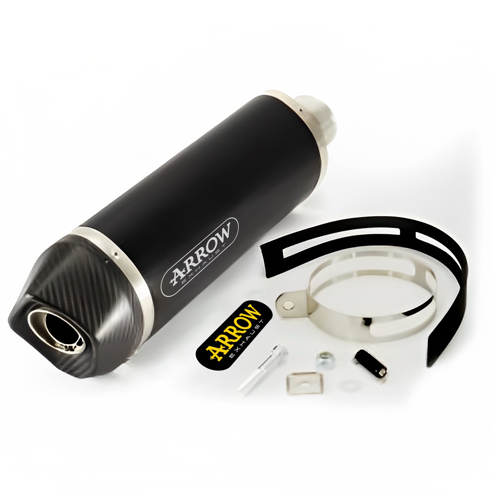 Arrow 71790AKN Maxi Race-Tech Aluminium Dark Slip On With Carbon End Cap