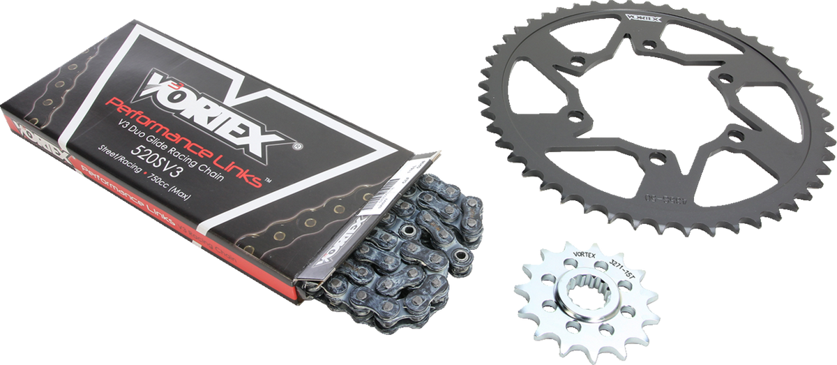 Vortex Chain And Sprocket Kit - HFRS - Black - Honda CBR500R