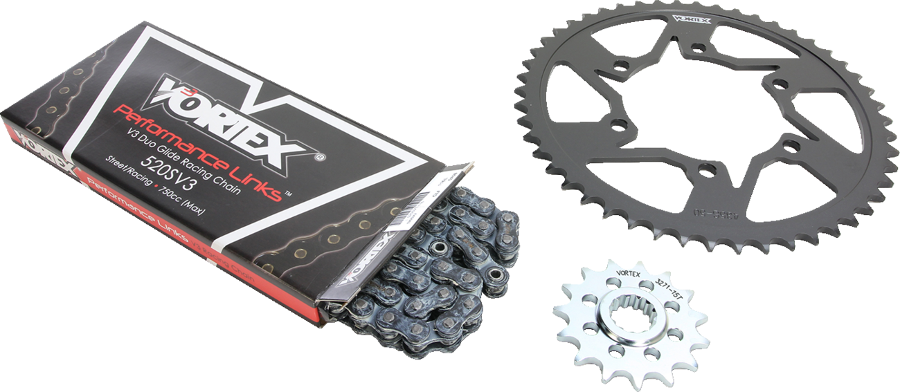 Vortex Chain And Sprocket Kit - HFRS - Black - Honda CBR500R