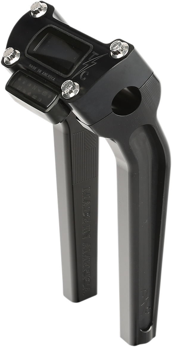 Thrashin Supply CO. Handlebar Risers - Pull Back - 9-1/2" - Gauge Cutout - Black