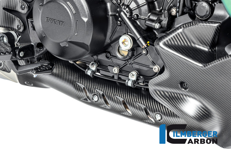Ilmberger Carbon Exhaust Heat Shield At Collector Ducati Diavel Bentley Matte