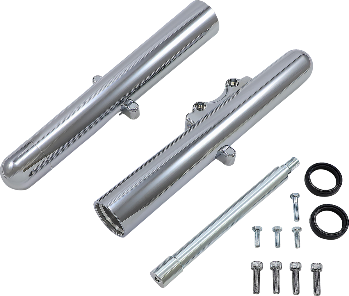 Arlen NESS Fork Legs - Chrome - Hot Legs - Custom Single Disc - Smooth - '08-'13