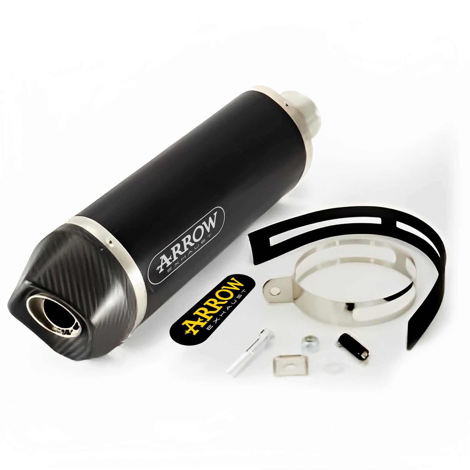 Arrow 71776AKN Race-Tech Aluminium Dark Slip On With Carbon End Cap