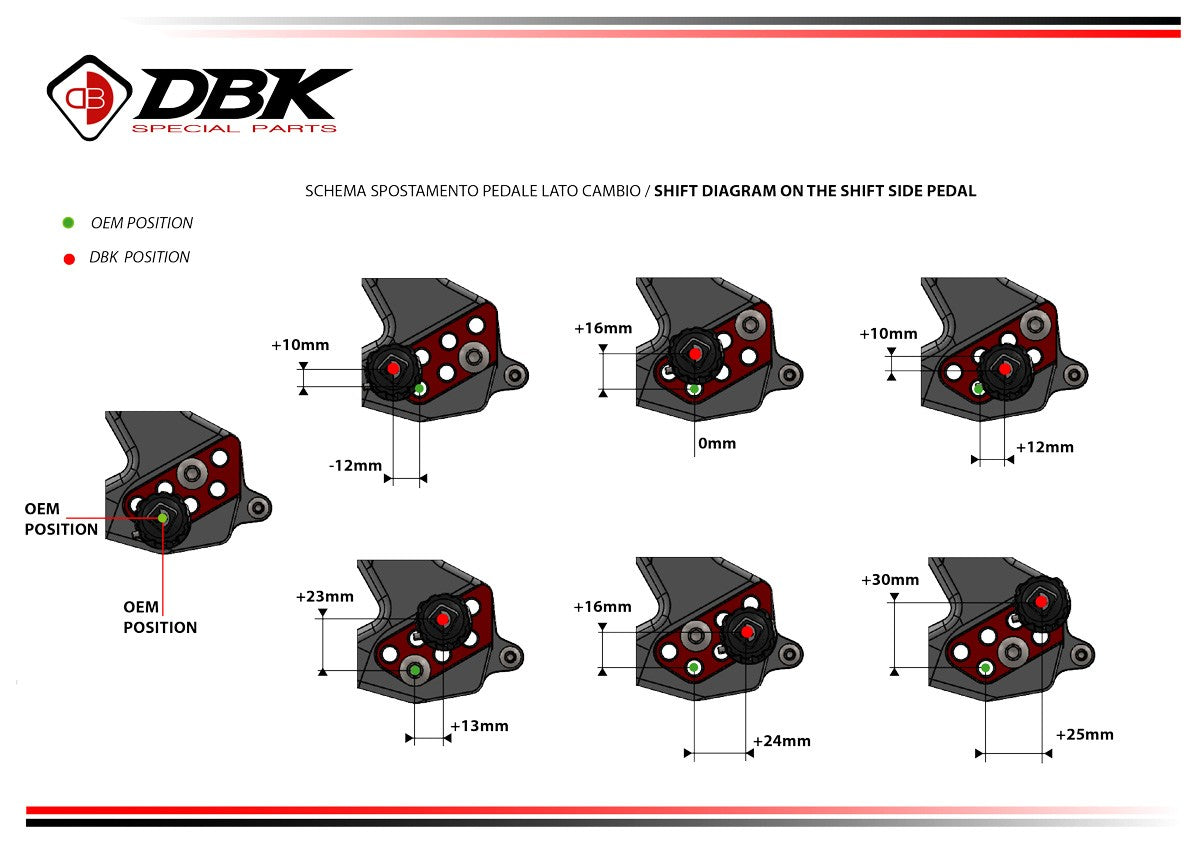 Ducabike DBK PRV201 - Panigale V2 My25 Adjustable Rearsets