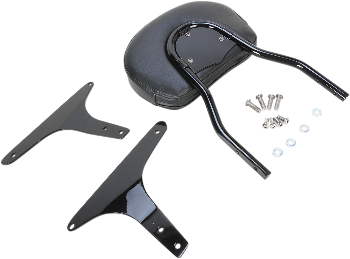 Cobra Round Sissy Bar - Standard - Black - Softail