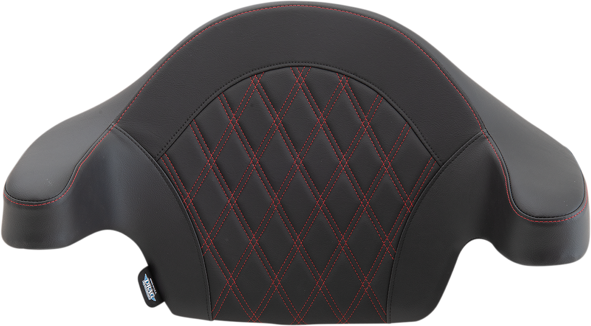 Drag Specialties Seats King-Pak Pad - Double Diamond - Red Thread - Road King '14-'25