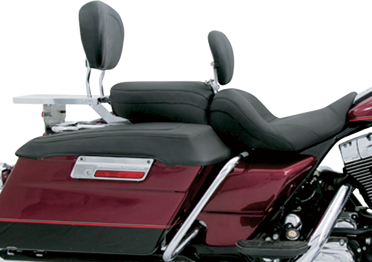 Mustang Lowdown Seat With Driver Backrest - Plain - FLHR '97-'07
