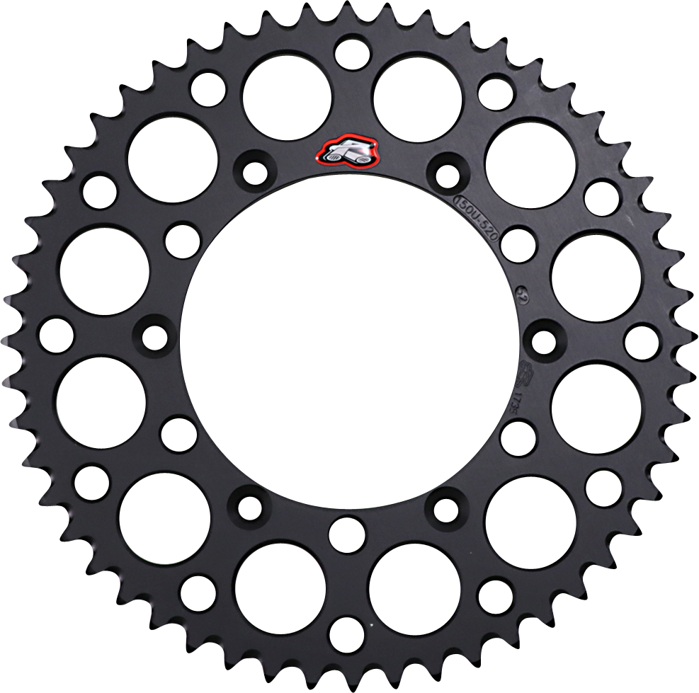Renthal Rear Sprocket - Aluminum - 52 Tooth - Black - Yamaha