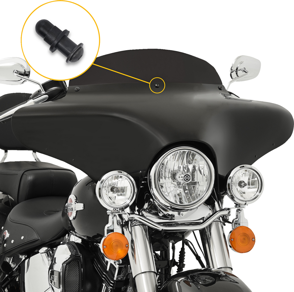 Memphis Shades Screw Set - Batwing - Black