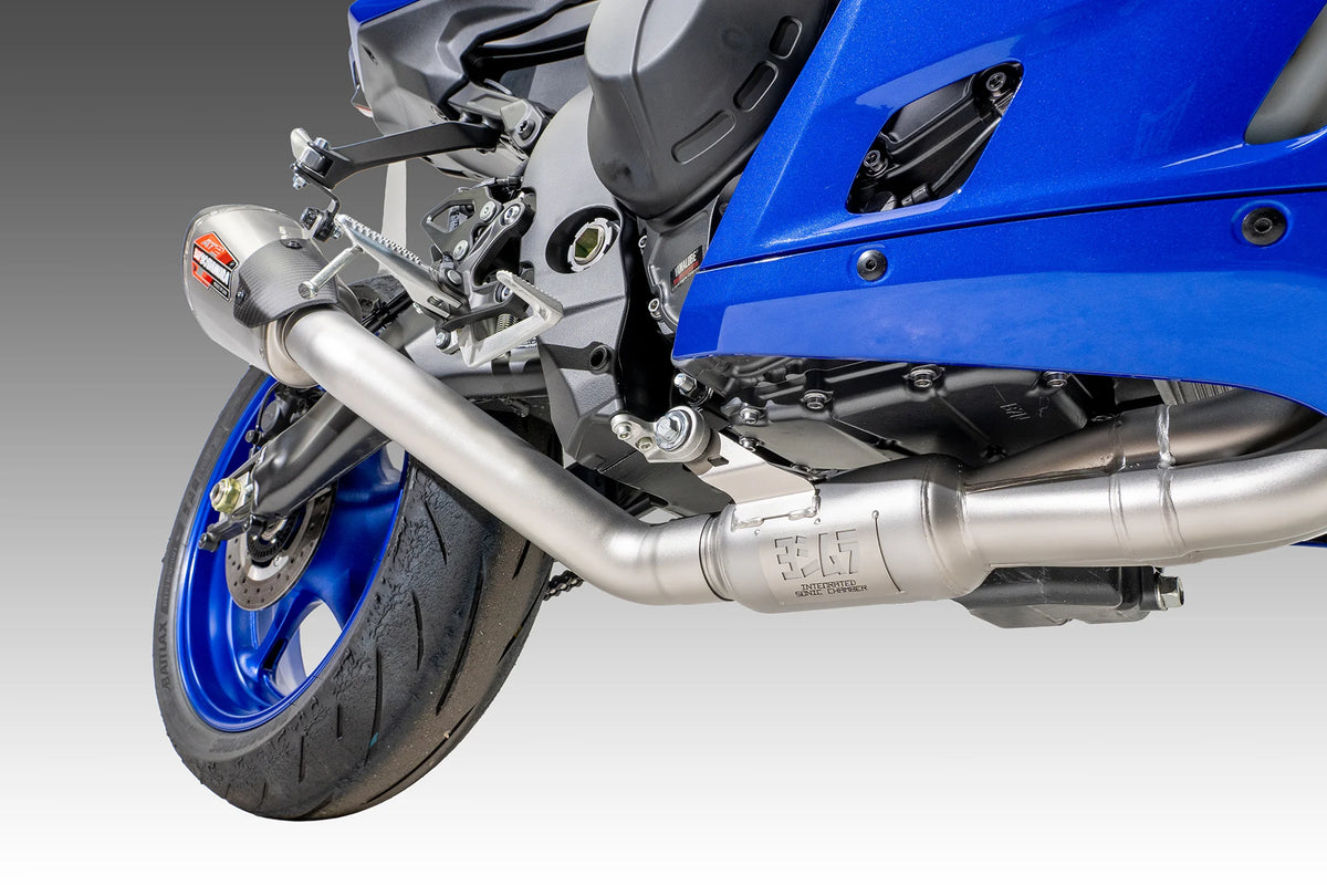 Yoshimura R9 25-26 AT2 Stainless Full Exhaust, W/ Stainless Muffler