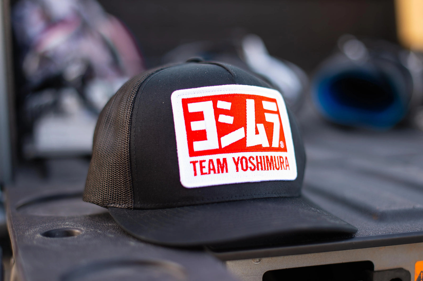 Yoshimura Team Snapback Trucker Hat Black