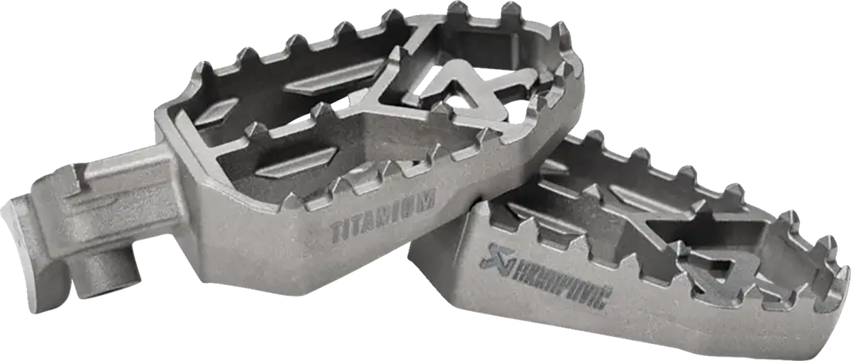 Akrapovic Adventure Foot Pegs - Titanium - Yamaha