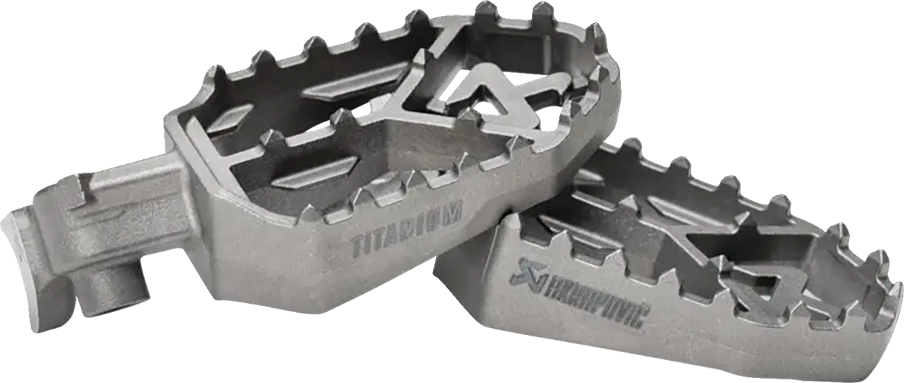 Akrapovic Adventure Foot Pegs - Titanium - Yamaha